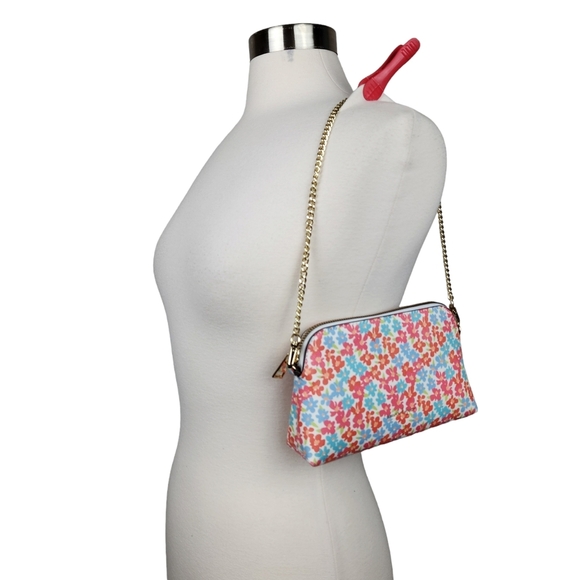 Nanette Lepore Floral Chain Mini Bag Purse Shoulder Evening Wedding - Picture 1 of 15